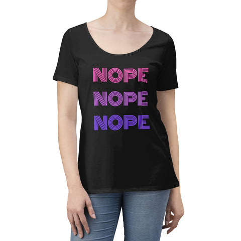 NOPE Scoop Neck Tee