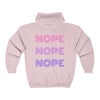 NOPE Zip Hooded Sweatshirt