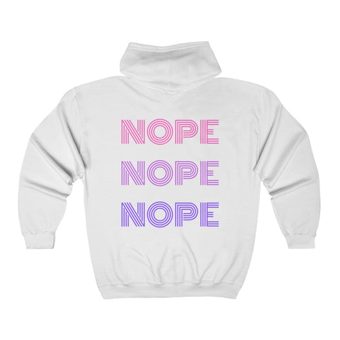 NOPE Zip Hooded Sweatshirt
