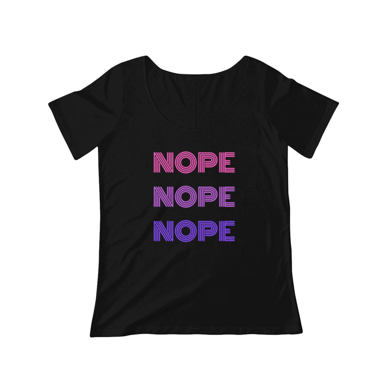 NOPE Scoop Neck Tee