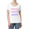 NOPE Scoop Neck Tee